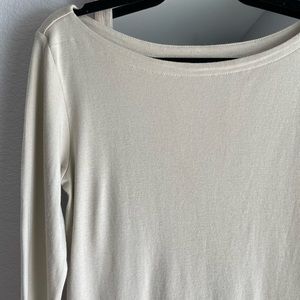 🟢3/$15 Nude Basic Boatneck 3/4 Sleeve Top